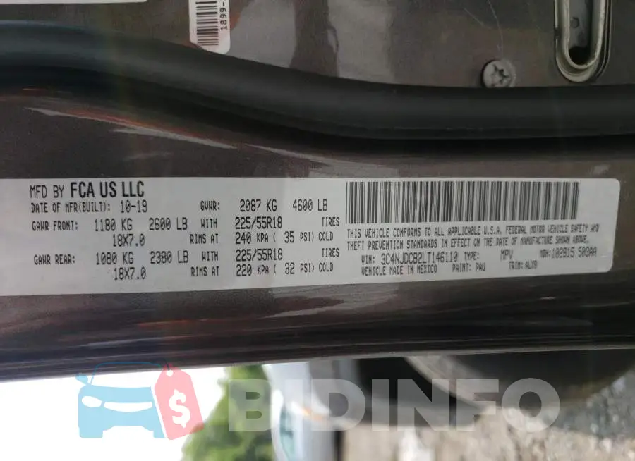 3C4NJDCB2LT146110 Photo# 13