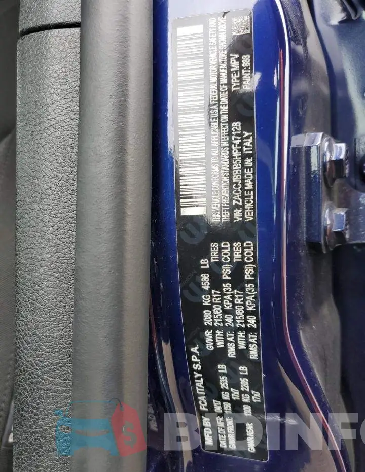 ZACCJBBB5HPF47128 Photo# 13