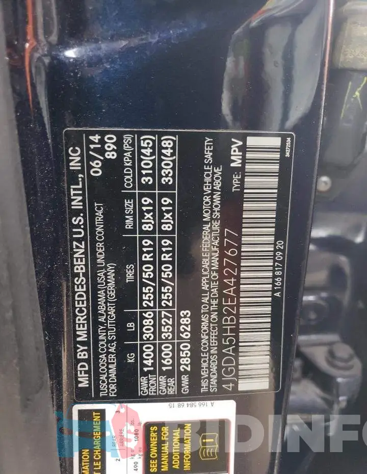 4JGDA5HB2EA427677 Photo# 13