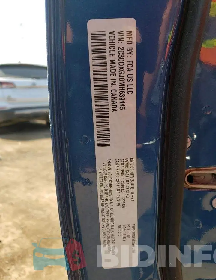 2C3CDXGJ0MH639445 Photo# 13