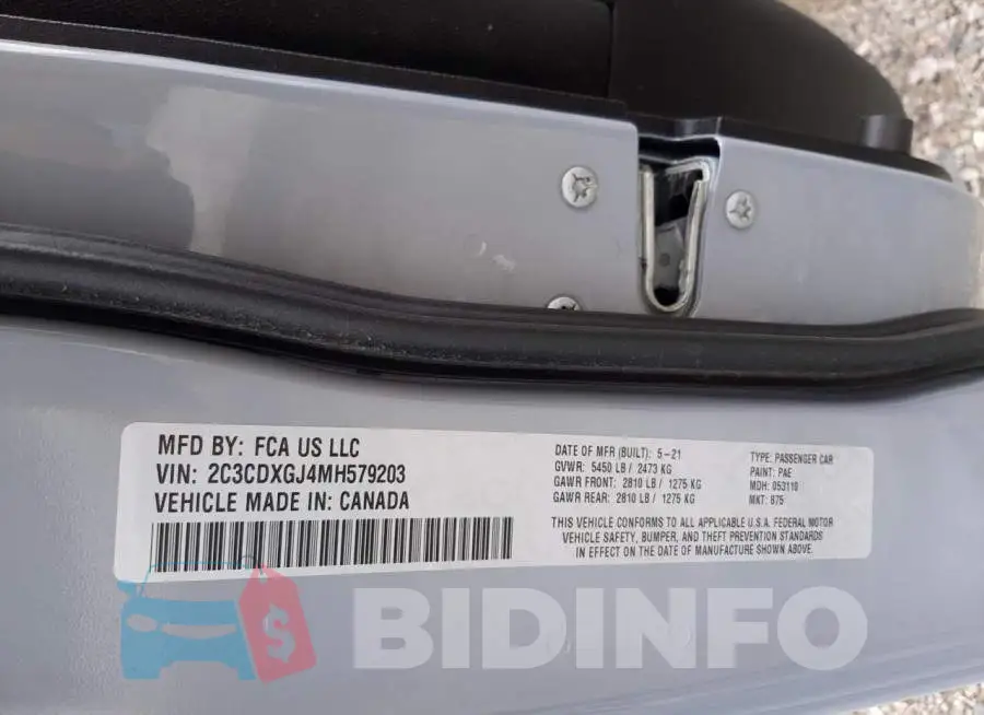 2C3CDXGJ4MH579203 Photo# 13
