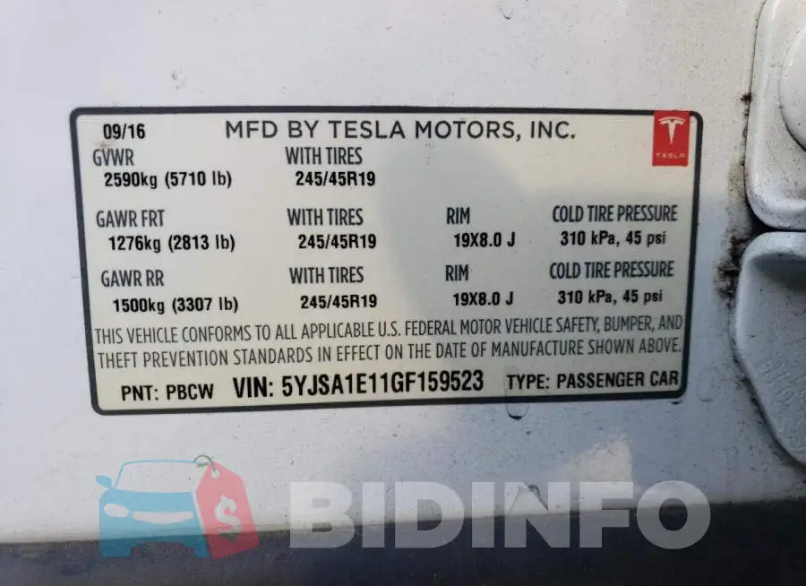 5YJSA1E11GF159523 Photo# 12
