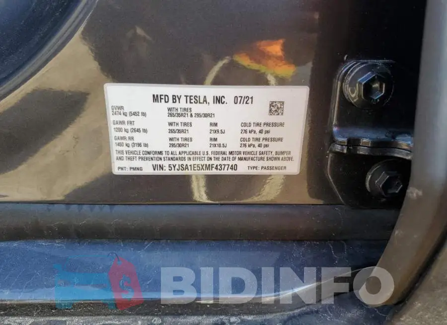 5YJSA1E5XMF437740 Photo# 13