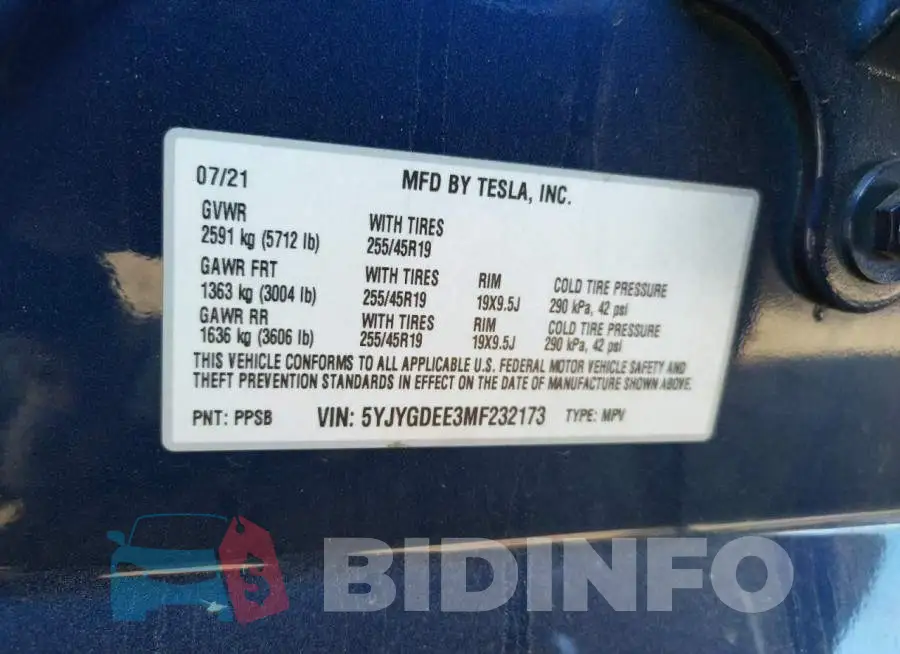 5YJYGDEE3MF232173 Photo# 12