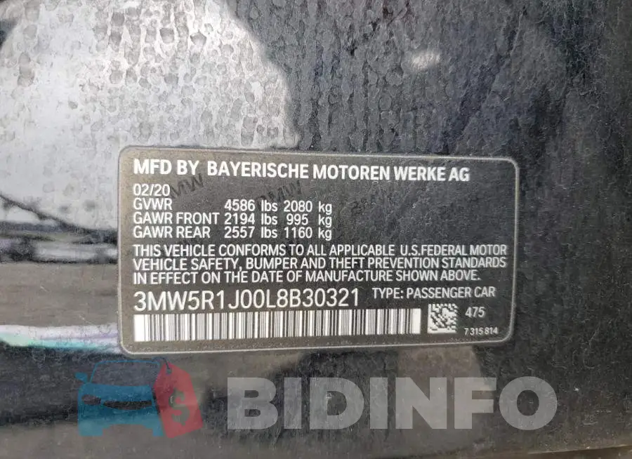 3MW5R1J00L8B30321 Photo# 13