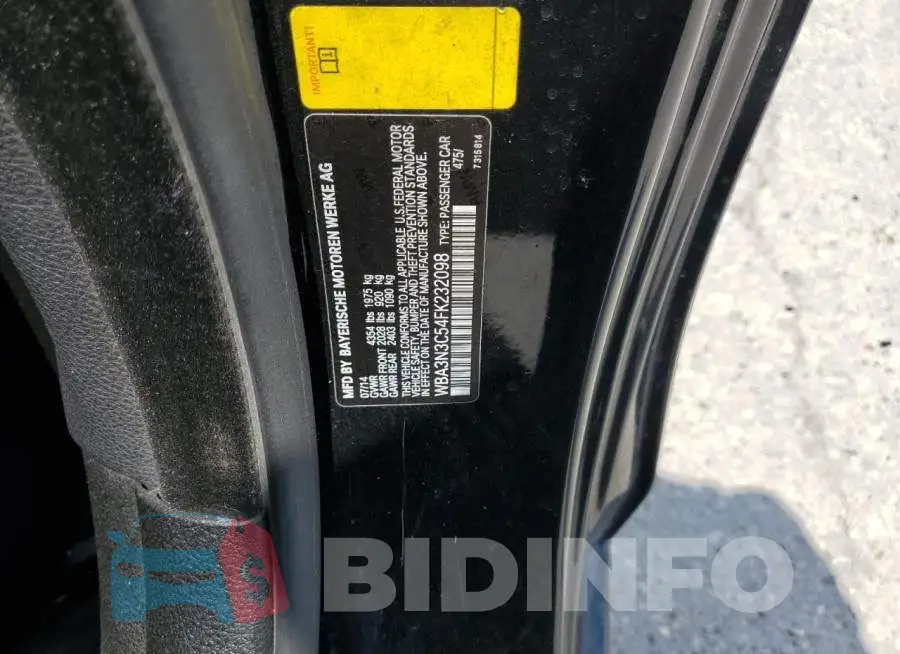 WBA3N3C54FK232098 Photo# 12