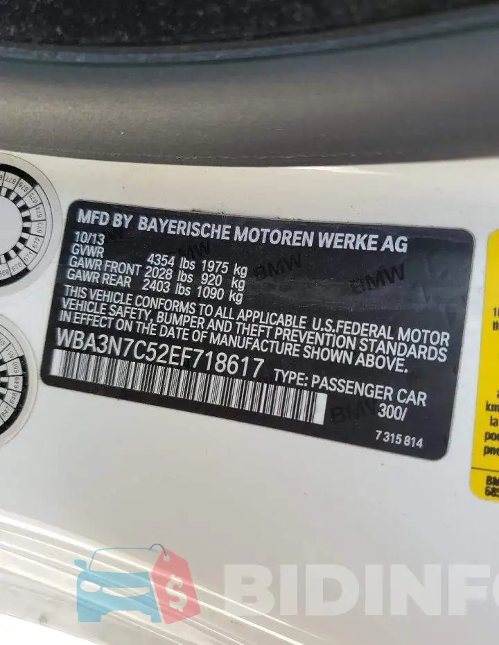 WBA3N7C52EF718617 Photo# 13