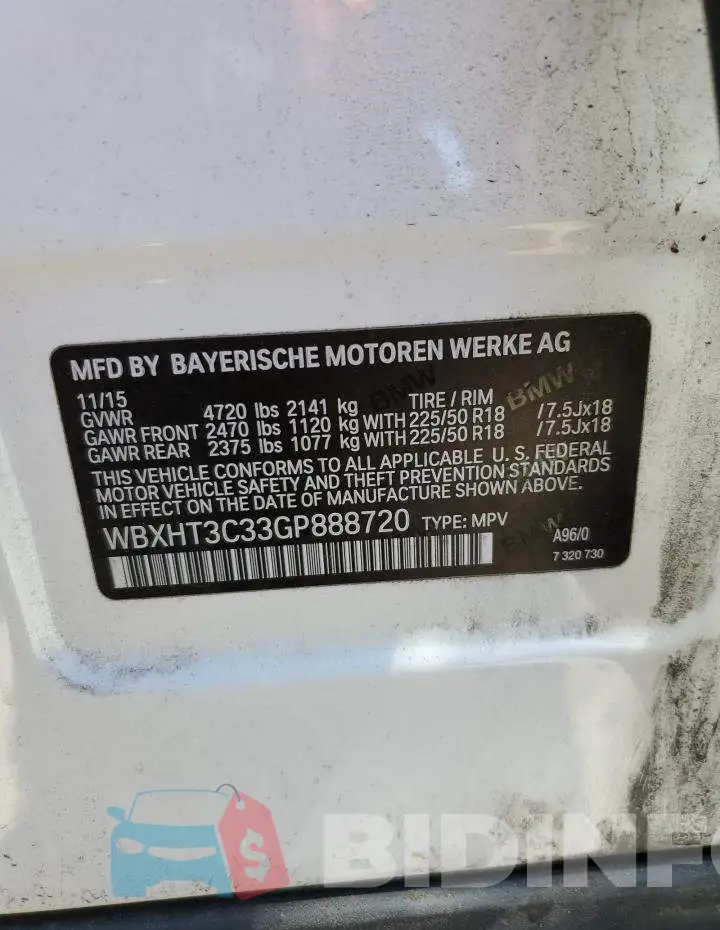 WBXHT3C33GP888720 Photo# 13
