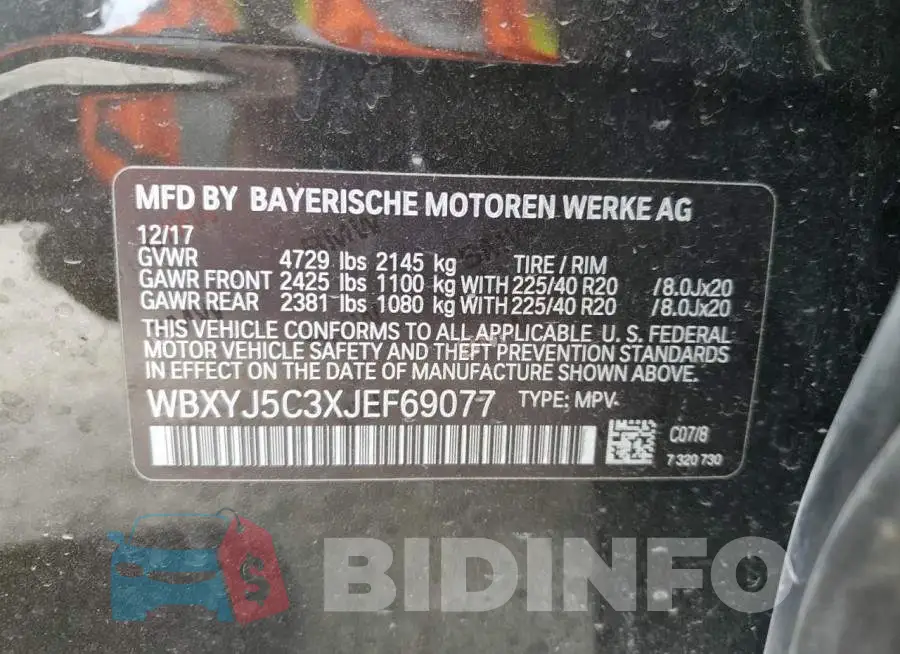 WBXYJ5C3XJEF69077 Photo# 13