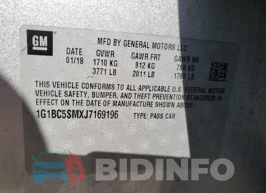 1G1BC5SMXJ7169196 Photo# 12