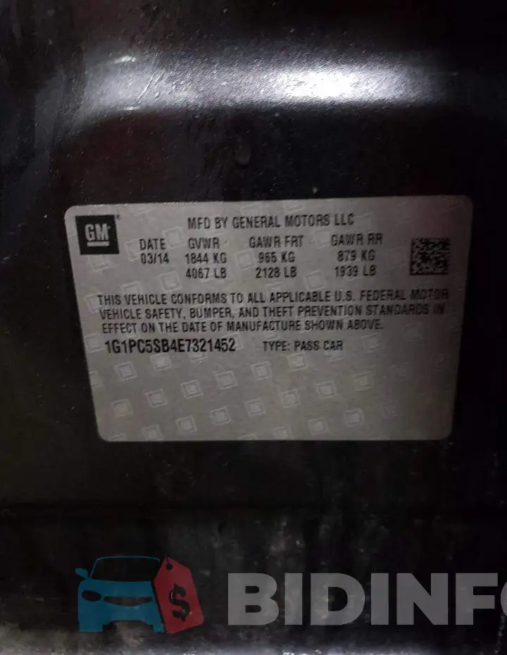 1G1PC5SB4E7321452 Photo# 12