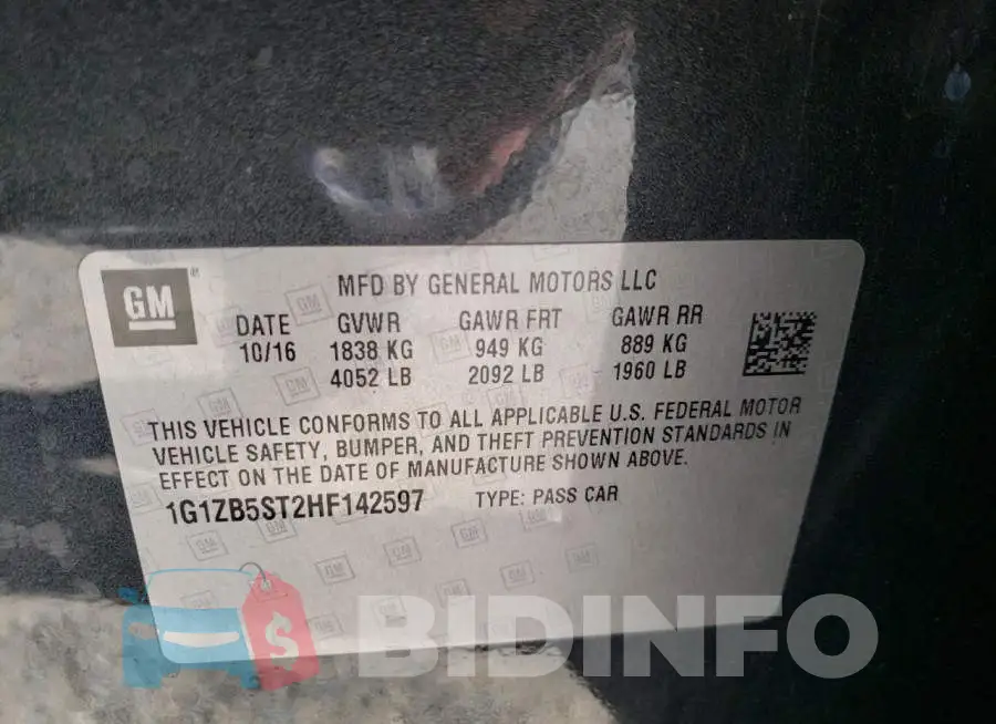 1G1ZB5ST2HF142597 Photo# 10