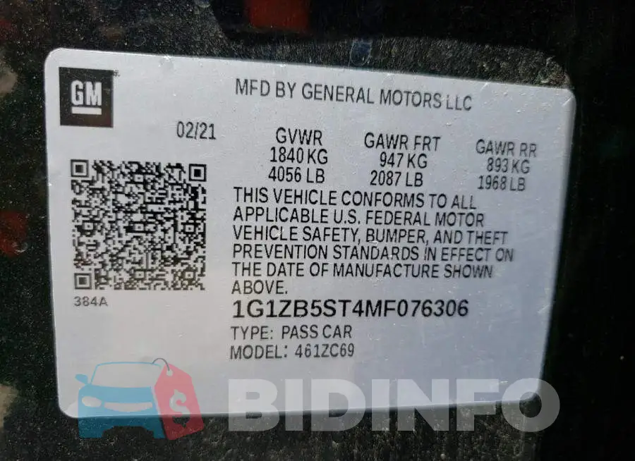 1G1ZB5ST4MF076306 Photo# 12
