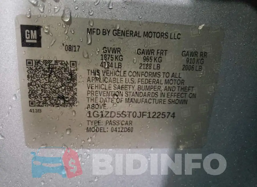 1G1ZD5ST0JF122574 Photo# 12