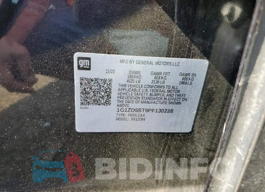 1G1ZD5ST9PF130228 Photo# 12