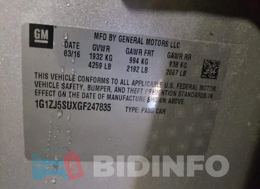 1G1ZJ5SUXGF247835 Photo# 12