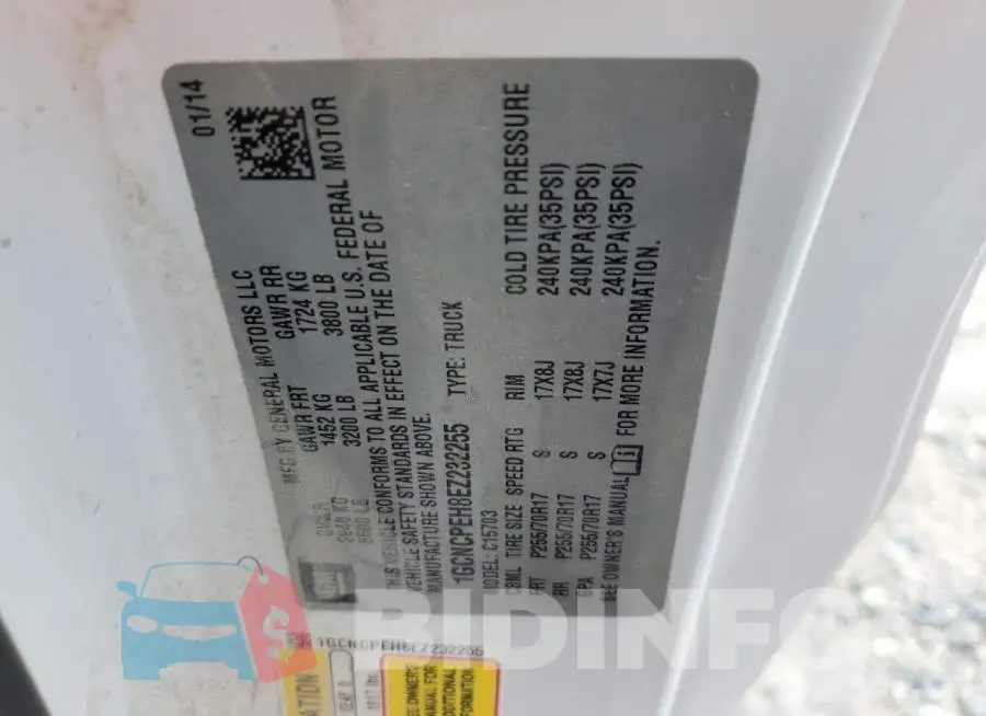 1GCNCPEH8EZ232255 Photo# 12