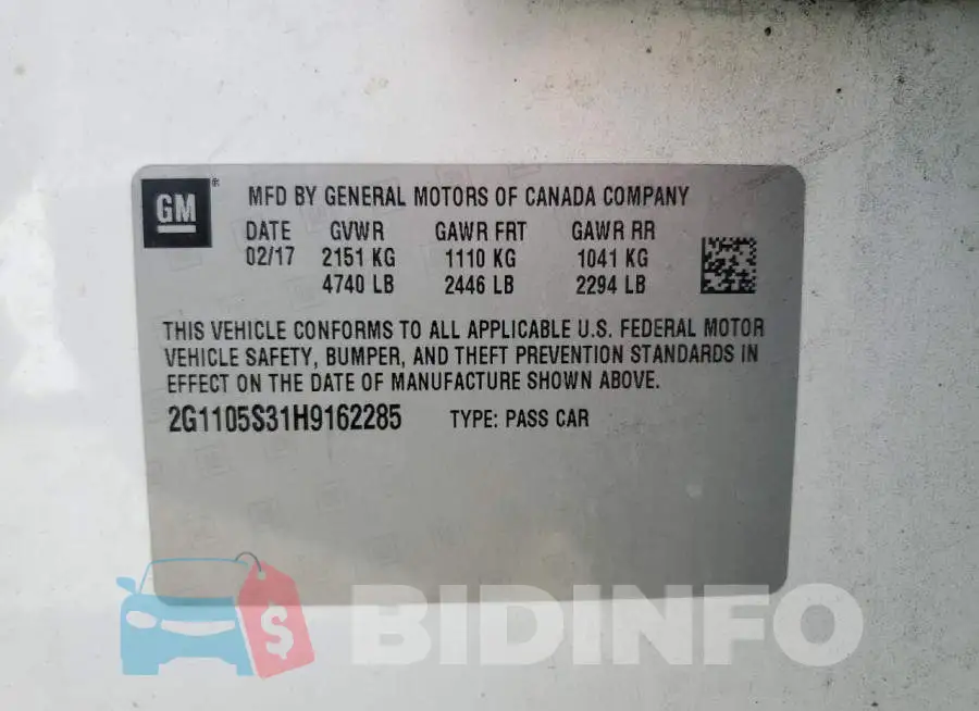 2G1105S31H9162285 Photo# 12