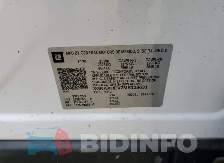 3GNAXHEV2MS108631 Photo# 13