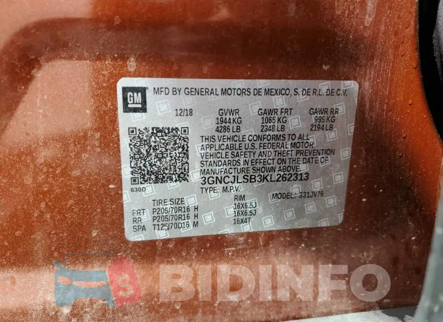 3GNCJLSB3KL262313 Photo# 14