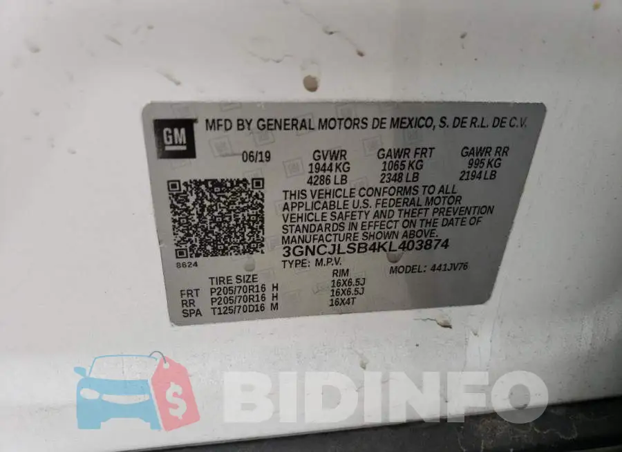 3GNCJLSB4KL403874 Photo# 13