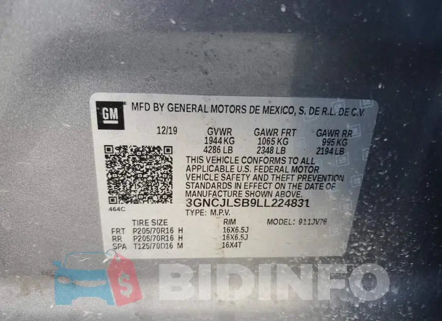3GNCJLSB9LL224831 Photo# 14