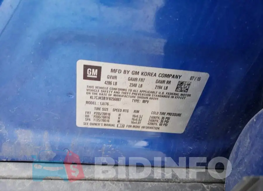 KL7CJKSB1FB256887 Photo# 13
