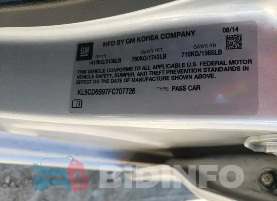 KL8CD6S97FC707726 Photo# 10