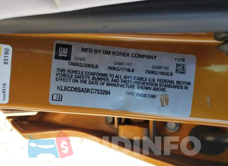 KL8CD6SA5KC753284 Photo# 12
