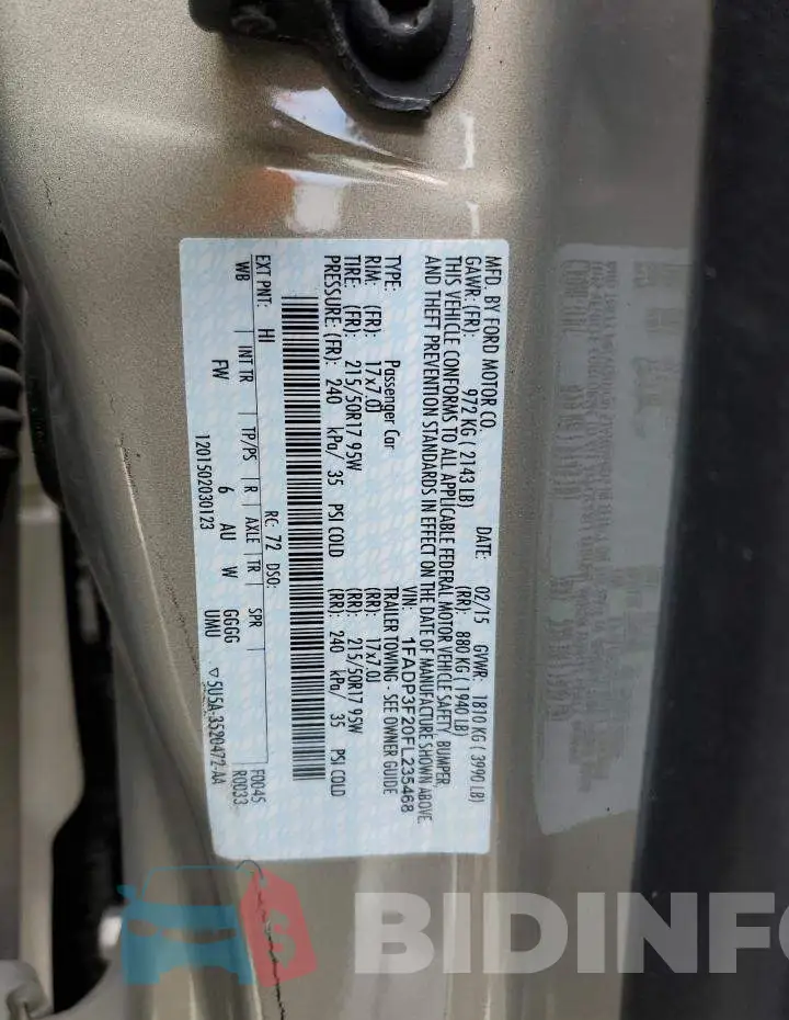 1FADP3F20FL235468 Photo# 12