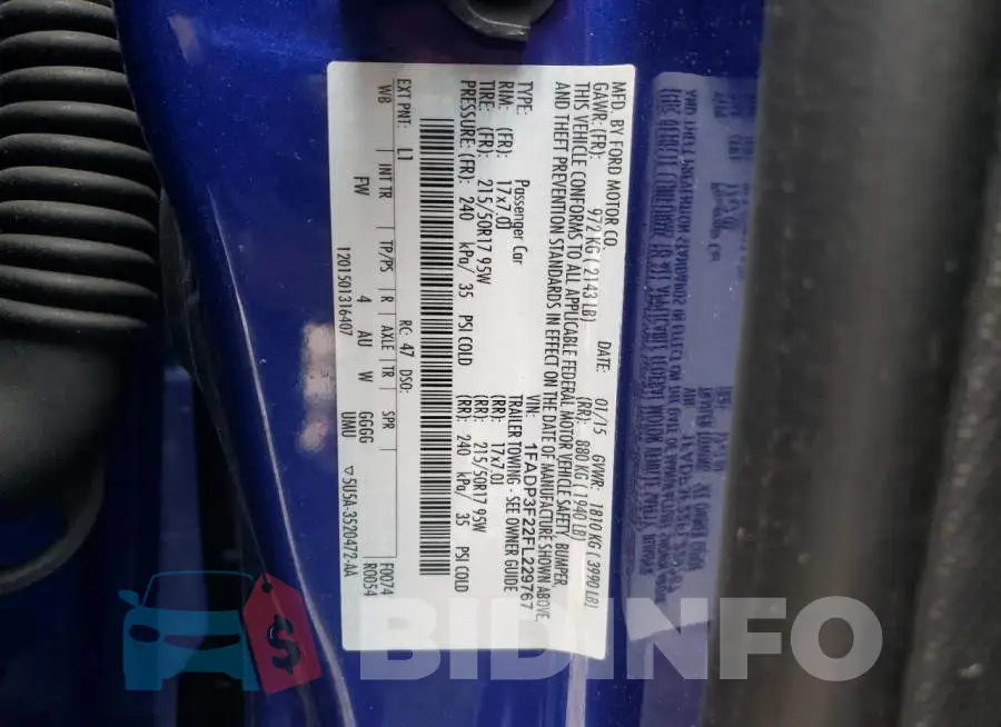 1FADP3F22FL229767 Photo# 13