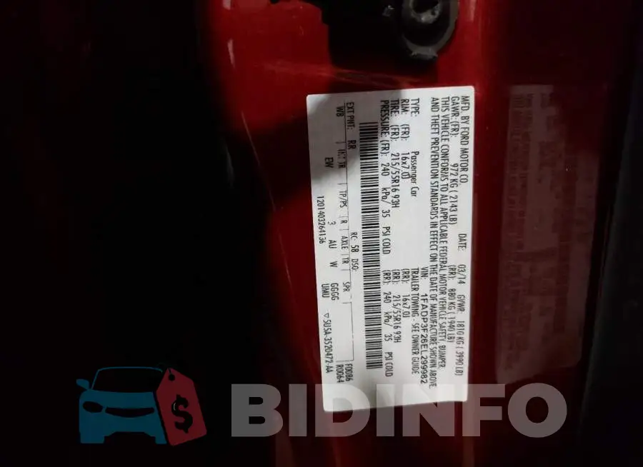 1FADP3F26EL299982 Photo# 13