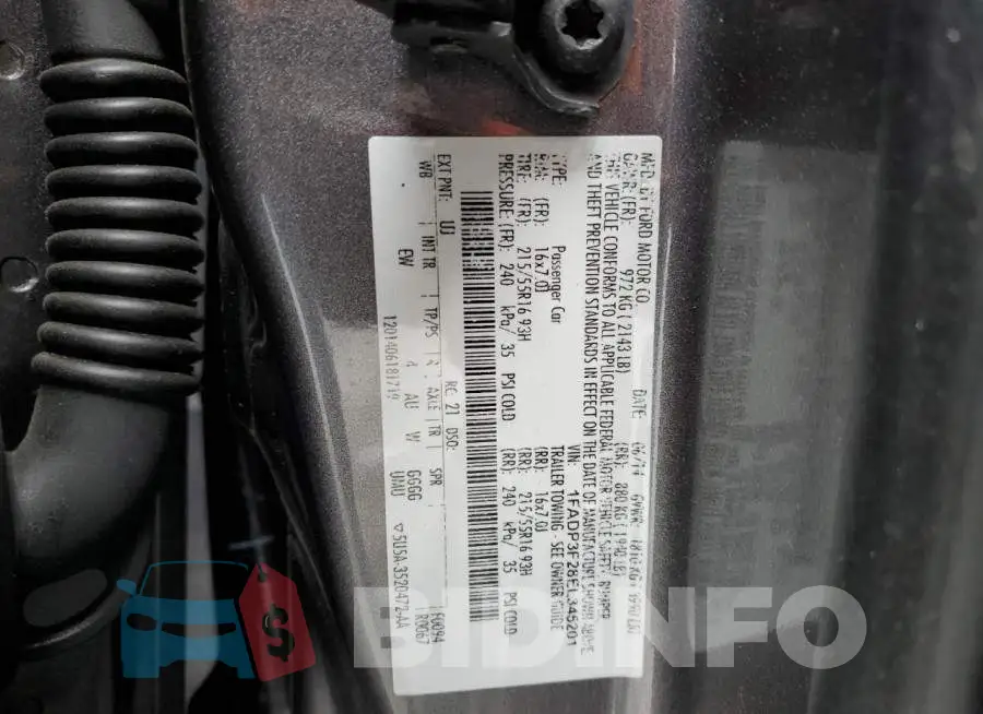 1FADP3F28EL345201 Photo# 12