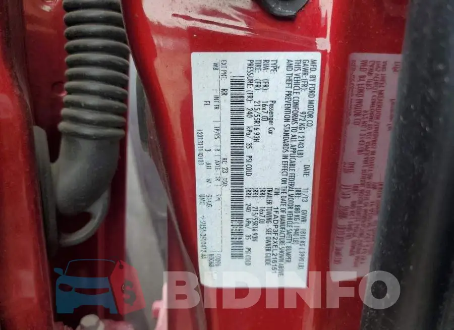 1FADP3F2XEL216151 Photo# 12