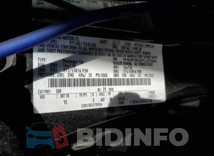 1FADP3K22FL270244 Photo# 13