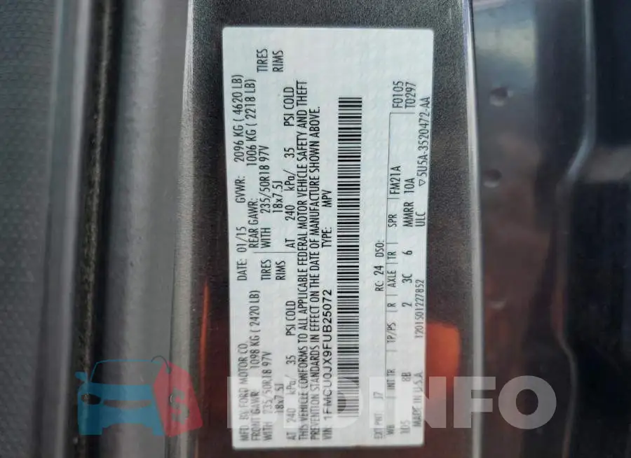 1FMCU0JX9FUB25072 Photo# 13