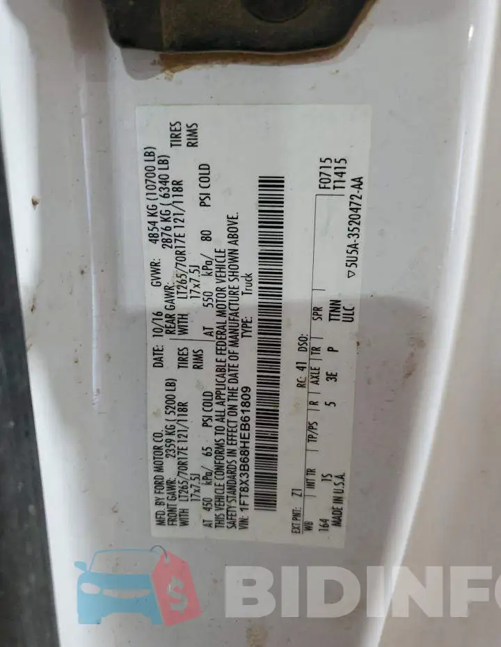 1FT8X3B68HEB61809 Photo# 12