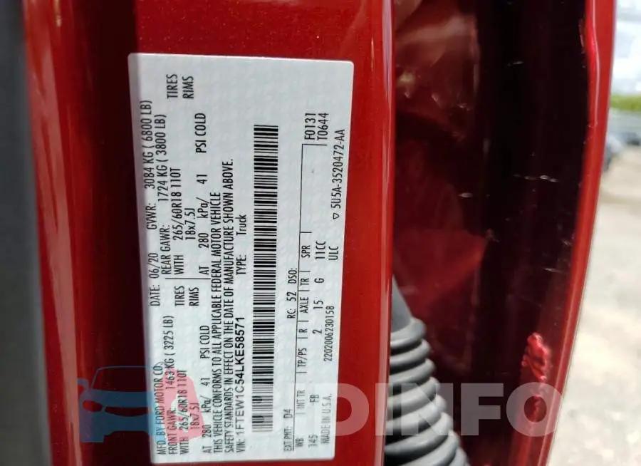 1FTEW1C54LKE58571 Photo# 12