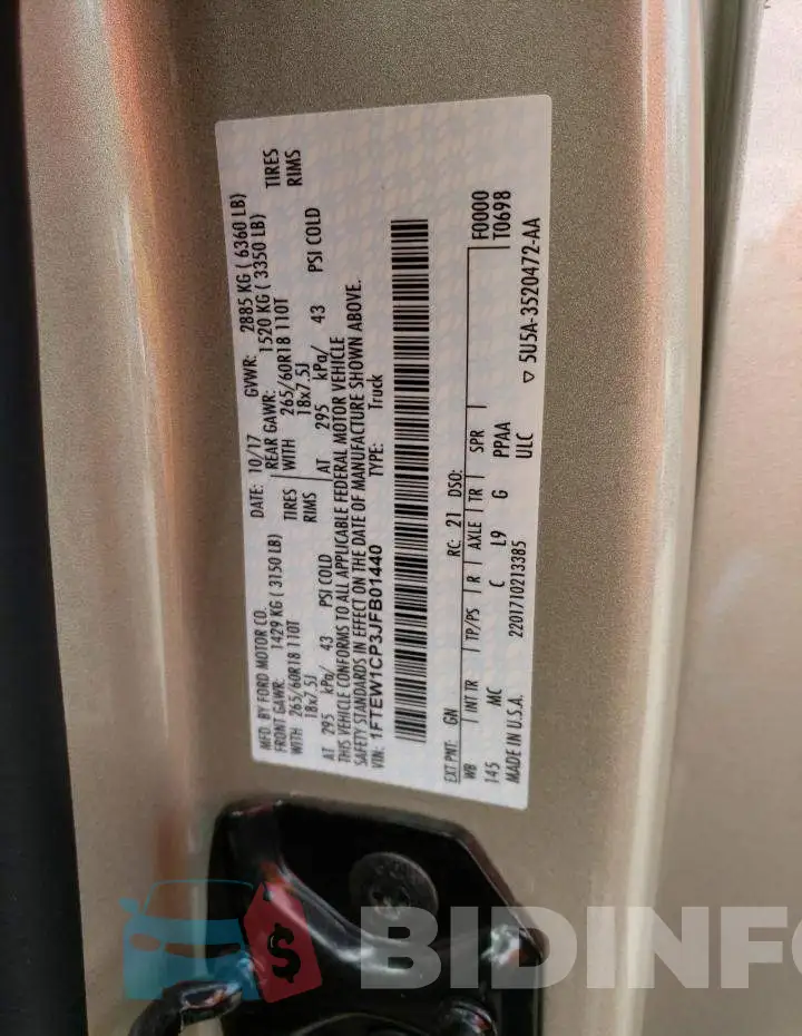 1FTEW1CP3JFB01440 Photo# 12