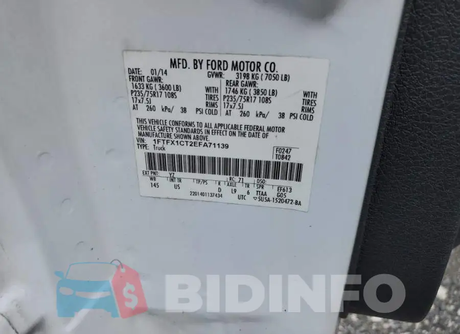 1FTFX1CT2EFA71139 Photo# 12