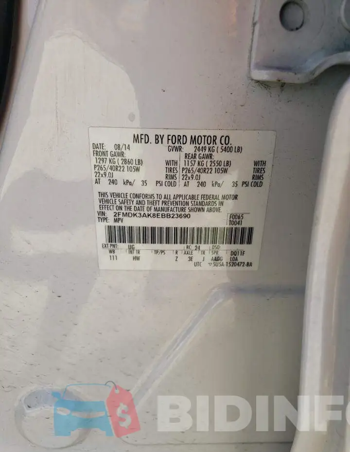 2FMDK3AK8EBB23690 Photo# 13
