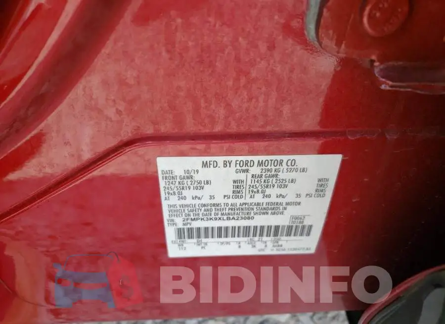 2FMPK3K9XLBA23080 Photo# 13