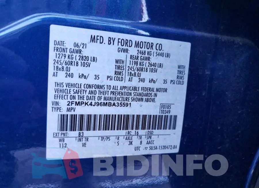 2FMPK4J96MBA35591 Photo# 12