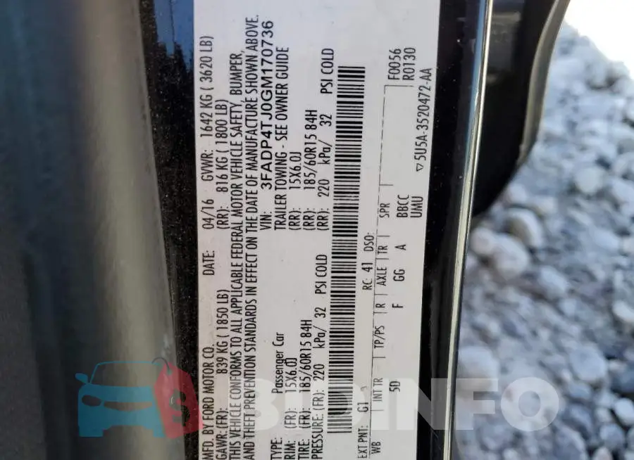 3FADP4TJ0GM170736 Photo# 12