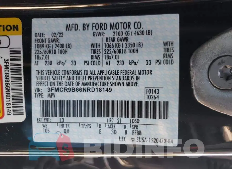 3FMCR9B66NRD18149 Photo# 13