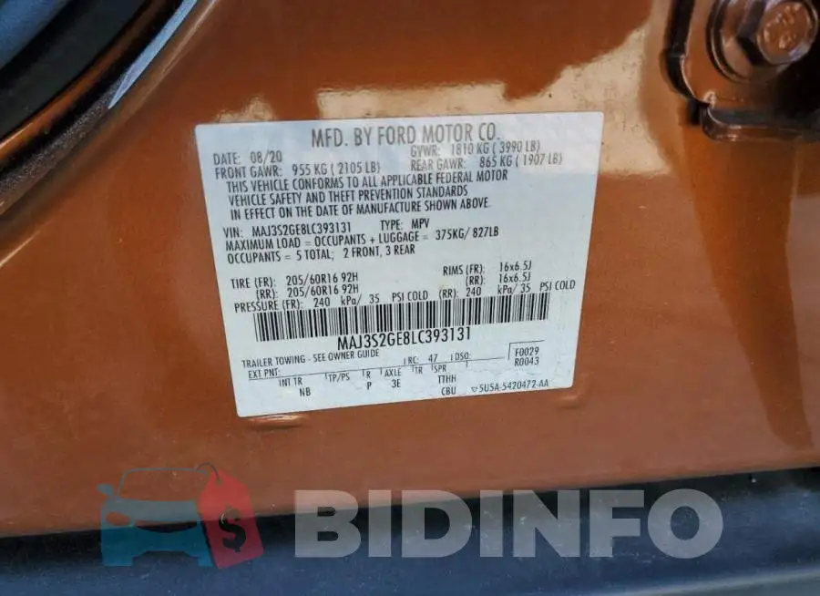 MAJ3S2GE8LC393131 Photo# 12