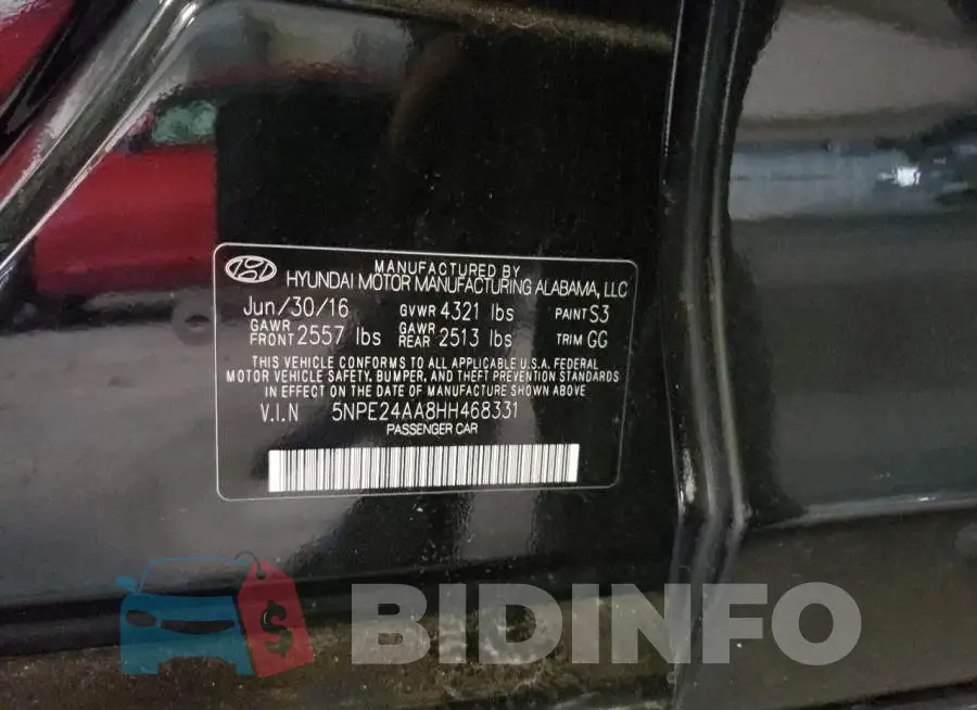 5NPE24AA8HH468331 Photo# 12