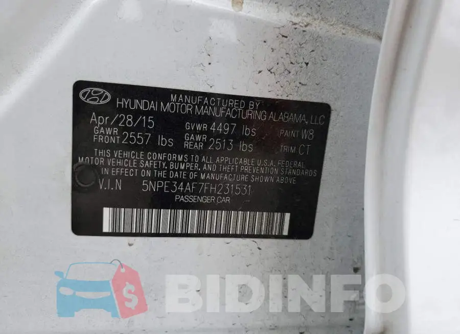 5NPE34AF7FH231531 Photo# 12