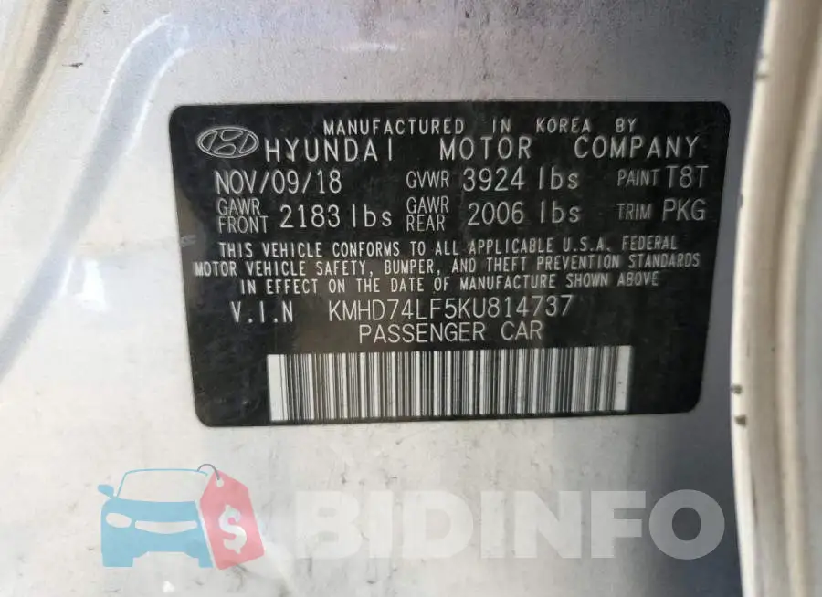 KMHD74LF5KU814737 Photo# 12