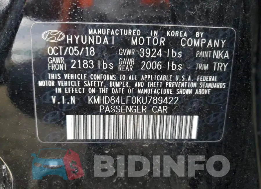 KMHD84LF0KU789422 Photo# 12